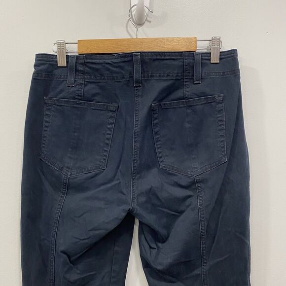 A.L.C 8 Washed Black Quintin Stretch Cotton Front Zip Slim Pants Moto Minimalist - Picture 6 of 16